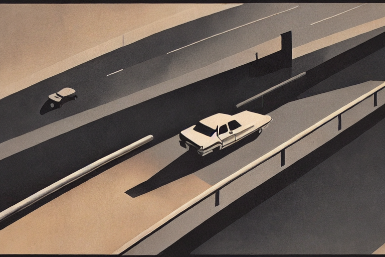 a-car-getting-off-the-ramp-in-the-highway-by-jacob-lawrence-and-francis-picabia-perfect-compositio-1